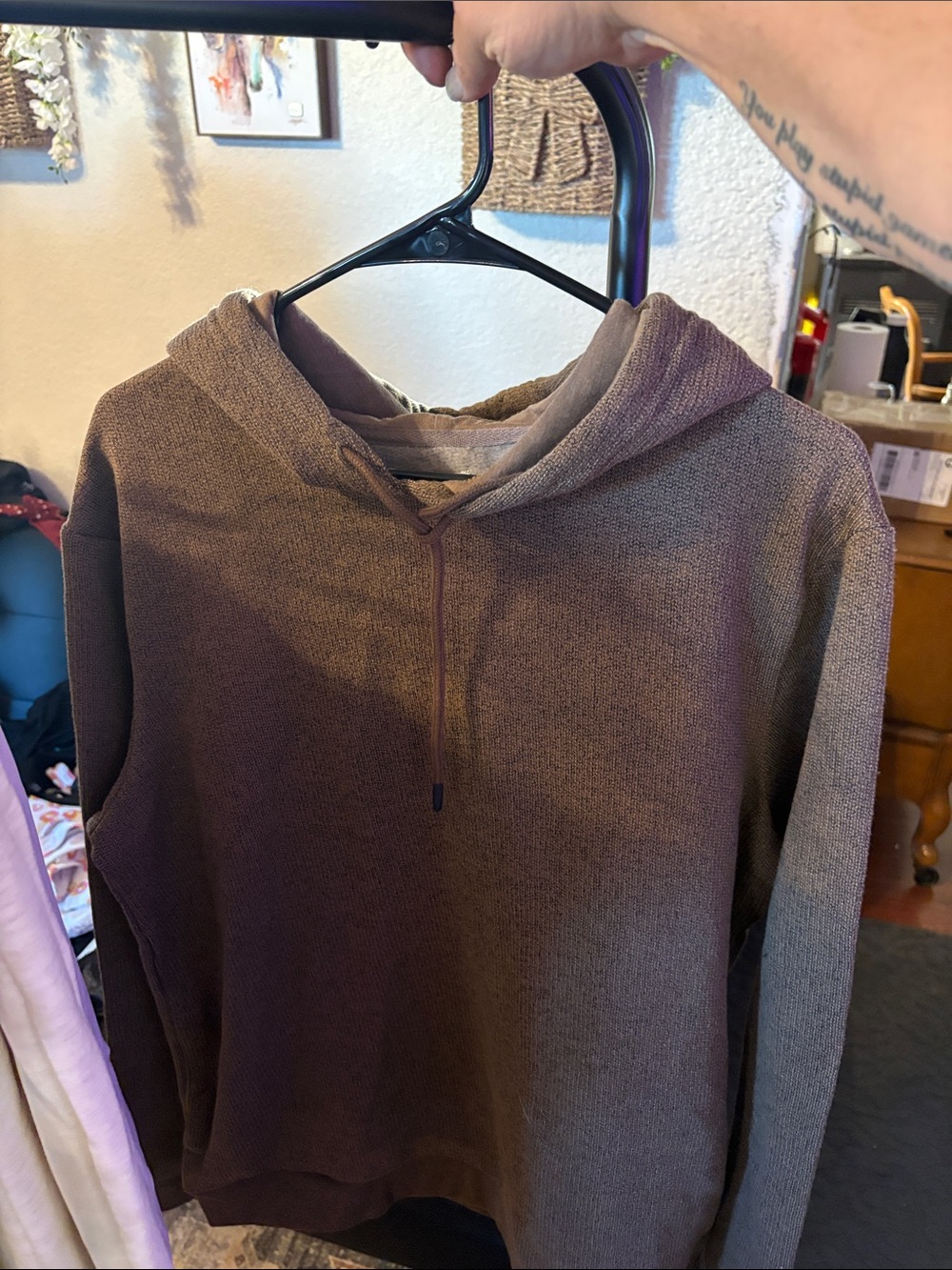 Goodfellow & Co Brown Knit Crewneck Hoodie